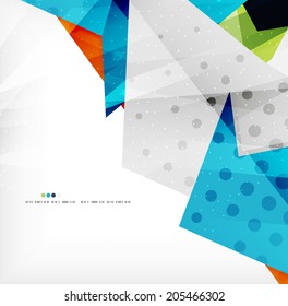 Modern 3d abstract shapes on white layout. Abstract background