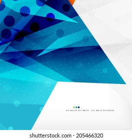 Modern 3d abstract shapes on white layout. Abstract background