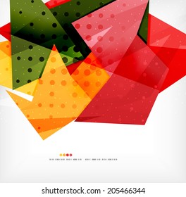Modern 3d abstract shapes on white layout. Abstract background