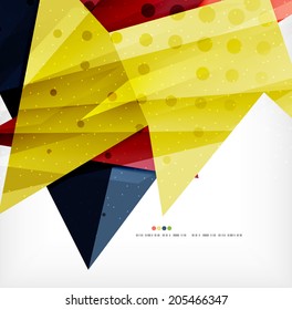 Modern 3d abstract shapes on white layout. Abstract background