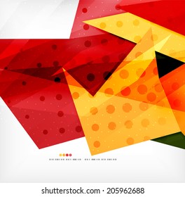 Modern 3d abstract shapes on white layout. Abstract background