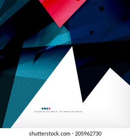 Modern 3d abstract shapes on white layout. Abstract background