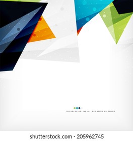 Modern 3d abstract shapes on white layout. Abstract background