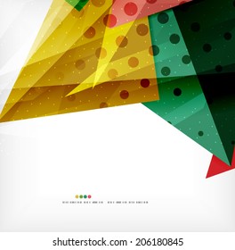 Modern 3d abstract shapes on white layout. Abstract background