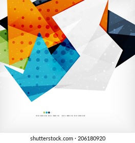 Modern 3d abstract shapes on white layout. Abstract background