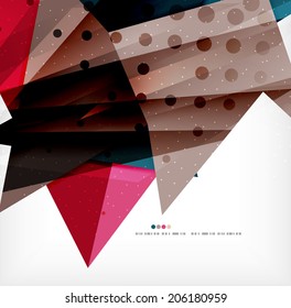 Modern 3d abstract shapes on white layout. Abstract background