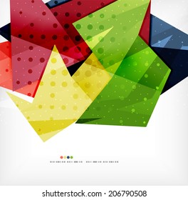 Modern 3d abstract shapes on white layout. Abstract background