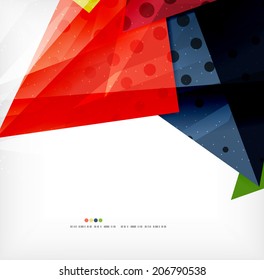 Formas abstractas 3d modernas sobre la disposición en blanco. Antecedentes abstractos