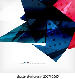 Formas abstractas 3d modernas sobre la disposición en blanco. Antecedentes abstractos