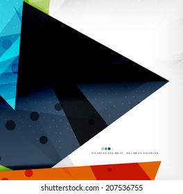 Modern 3d abstract shapes on white layout. Abstract background