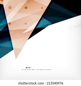 Modern 3d abstract shapes on white layout. Abstract background