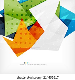 Modern 3d abstract shapes on white layout. Abstract background