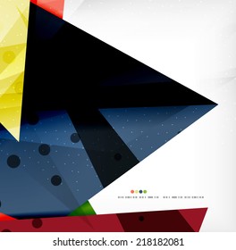 Modern 3d abstract shapes on white layout. Abstract background