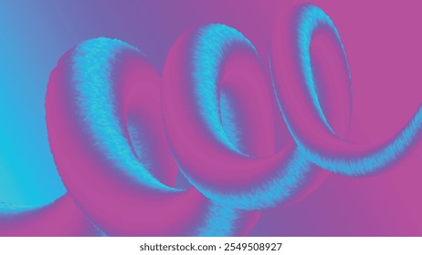 Uma espiral abstrata 3D moderna com fundo gradiente suave