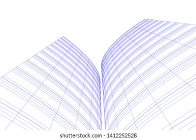 modern 3d architecture, vector background