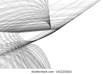 modern 3d architecture, vector background