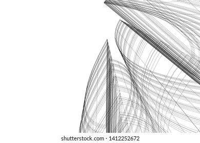 modern 3d architecture, vector background