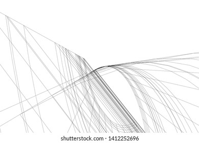 modern 3d architecture, vector background