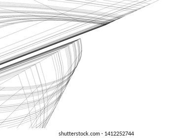 modern 3d architecture, vector background
