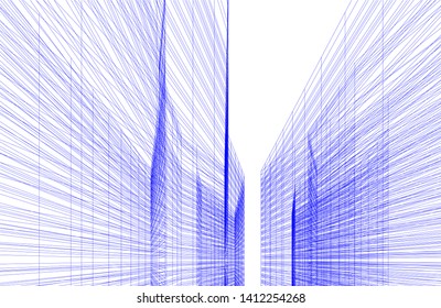 modern 3d architecture, vector background