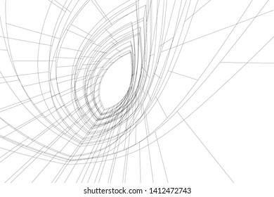 modern 3d architecture, vector background