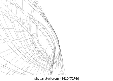 modern 3d architecture, vector background