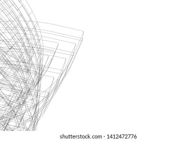modern 3d architecture, vector background