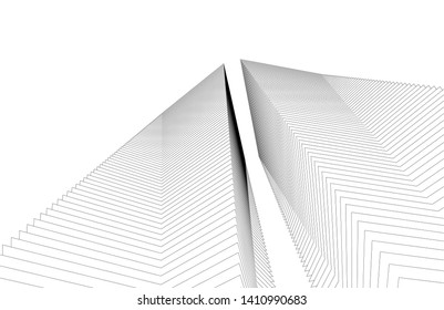 Modern 3d architecture, vector illustration