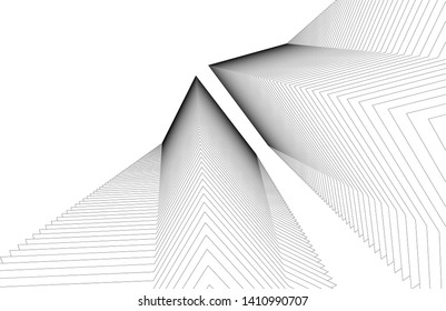 Modern 3d architecture, vector illustration