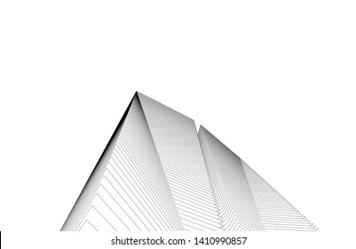 Modern 3d architecture, vector illustration