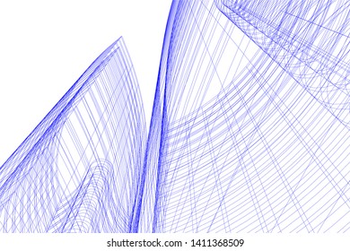 Modern 3d architecture, vector illustration