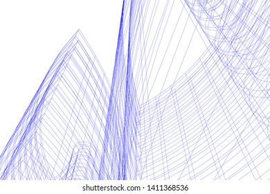 Modern 3d architecture, vector illustration