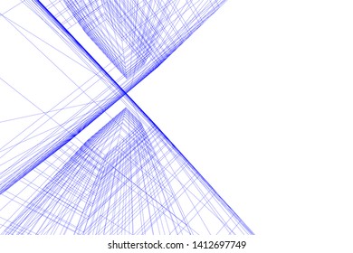 modern 3d architecture, vector illustration