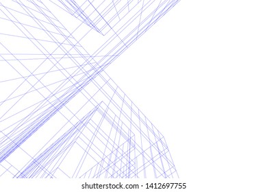 modern 3d architecture, vector illustration