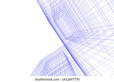 modern 3d architecture, vector illustration