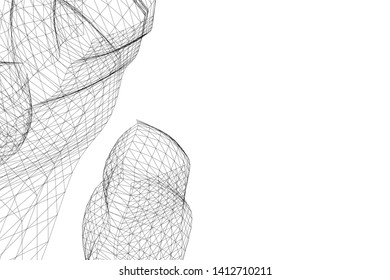 modern 3d architecture, vector illustration