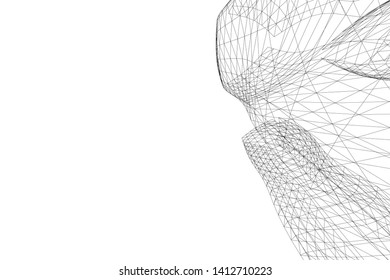 modern 3d architecture, vector illustration