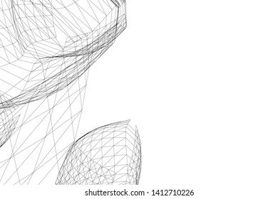 modern 3d architecture, vector illustration
