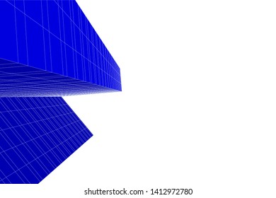 modern 3d architecture, vector illustration