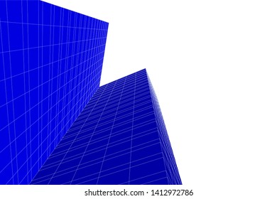 modern 3d architecture, vector illustration