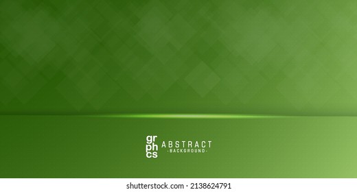 Los modernos productos de fondo 3d muestran una escena verde con un patrón de mosaico. representación 3d del vector de fondo con podio. para mostrar sus productos.vector Eps10