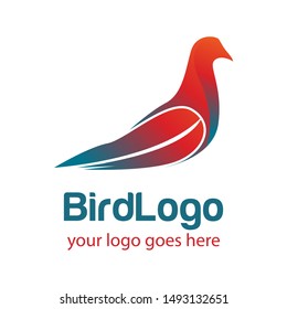 Modern 3d bird logo vector cocept