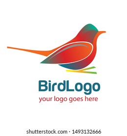 Modern 3d bird logo vector cocept