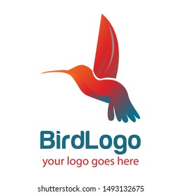 Modern 3d bird logo vector cocept