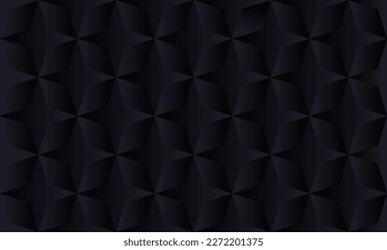 Modern 3d black stars seamless wallpaper pattern background