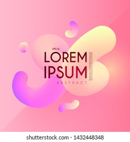 Modern 3D blend abstract backgrourn. Fluin color trendy composition.