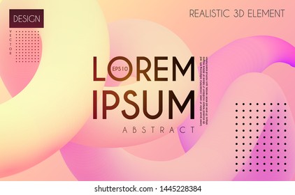 Modern 3D blend abstract backgrourn. Fluin color trendy composition.