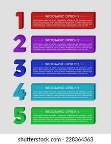 Modern 3D block infographics options banner. Vector illustration.