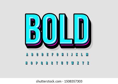 Vector Stylized Modern Font Alphabet Stock Vector (Royalty Free) 1332711620