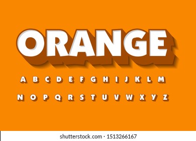 Modern 3D Bold Font and Alphabet
